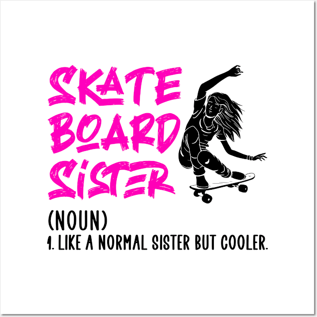 skateboard sister Wall Art by Jabinga